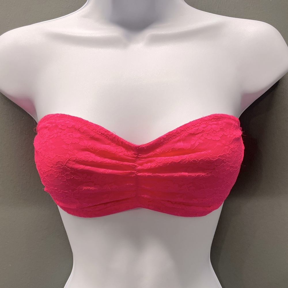 Pink by Victoria’s Secret bandeau bralette in hot pink